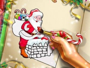 Santa Christmas Coloring Online Game